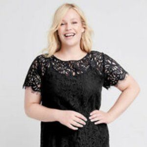 Ryllace Lace Overlay Dress